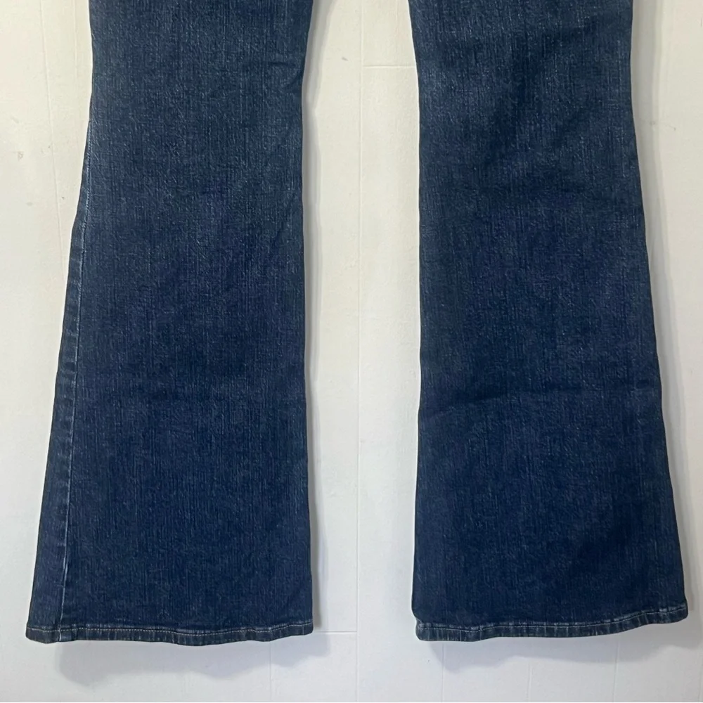 Vintage 90’s Retro High Rise Flare Bell Bottom Western Boho Denim Jeans 6 Long